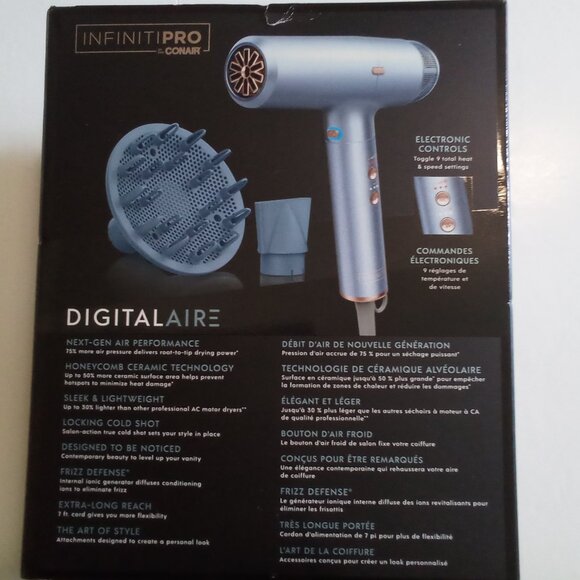 CONAIR INFINITPRO DIGITALAIR ADVANCING DRYER TECHNOLOGY NEXT-GEN AIR PERFORMANCE - Picture 2 of 15